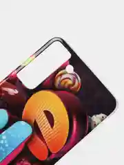 Голубой чехол для Samsung G996F/S21 Plus силиконовый с рисунком