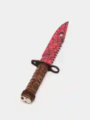 Алый штык-нож игрушечный Bayonet М9 "Кровавая паутина", деревянный, лак