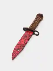 Алый штык-нож игрушечный Bayonet М9 "Кровавая паутина", деревянный, лак