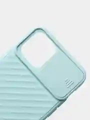 Бирюзовый чехол с защитой камеры в виде шторки для Apple iPhone 11 / 11 pro