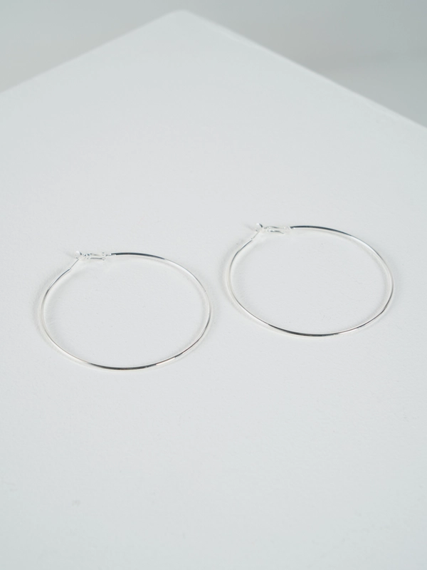 Серьги серебристые, 176 мм