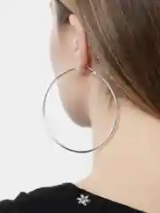Серьги серебристые, 176 мм