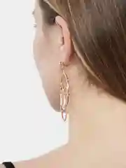 Золотой серьги абстрактные "Faces"