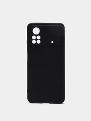 Матовый черный силиконовый чехол для Xiaomi Poco X4 Pro 5G