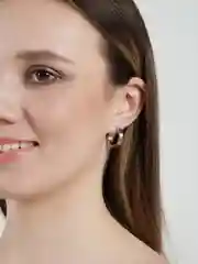 Серьги-кольца из нержавеющей стали с камнями Swarovski, 20 х 4 мм, в бархатном мешочке