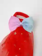Красный резинка-платок для волос