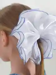 Синий школьный бант