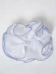 Синий школьный бант