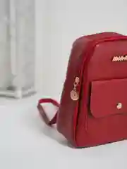 Бордовый мини-рюкзак женский