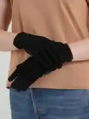 Черный перчатки нейлоновые