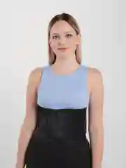 Синий утягивающий пояс-корсет из неопрена для похудения Hot Shapers Belt Power