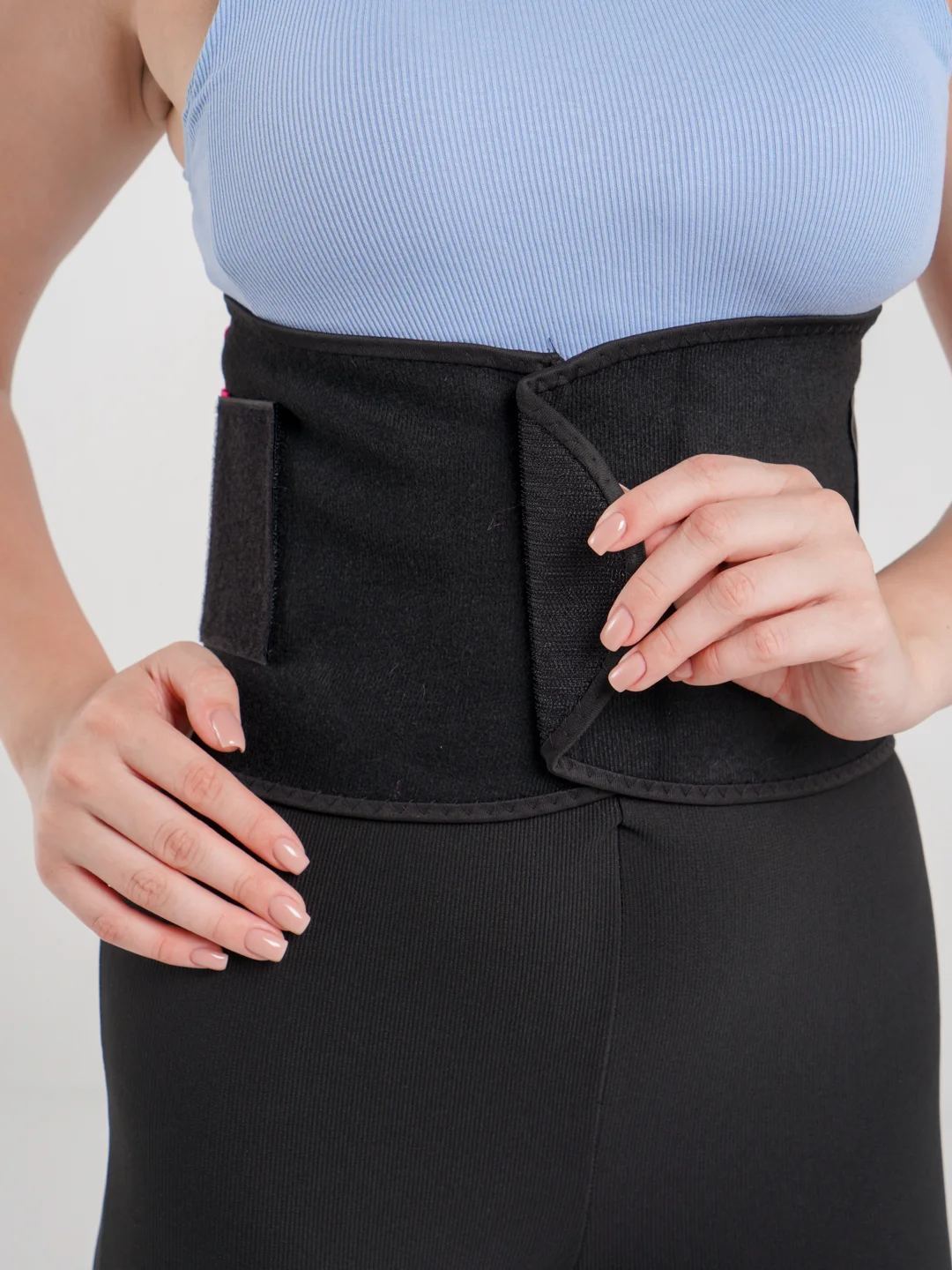 Фуксия утягивающий пояс-корсет из неопрена для похудения Hot Shapers Belt Power