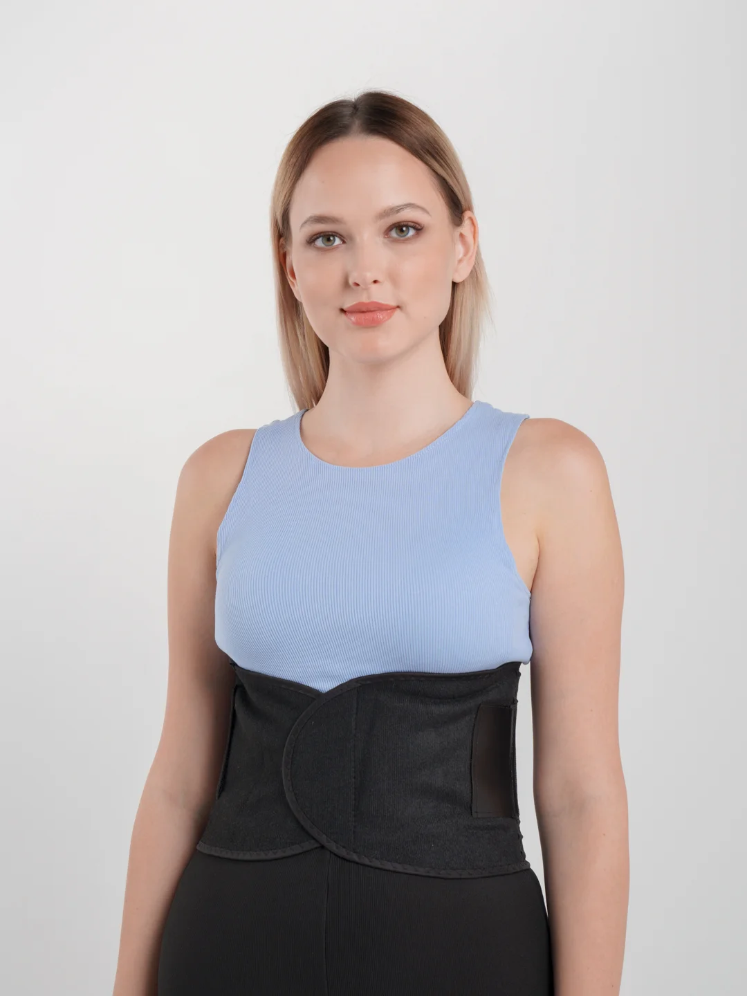 Черный утягивающий пояс-корсет из неопрена для похудения Hot Shapers Belt Power