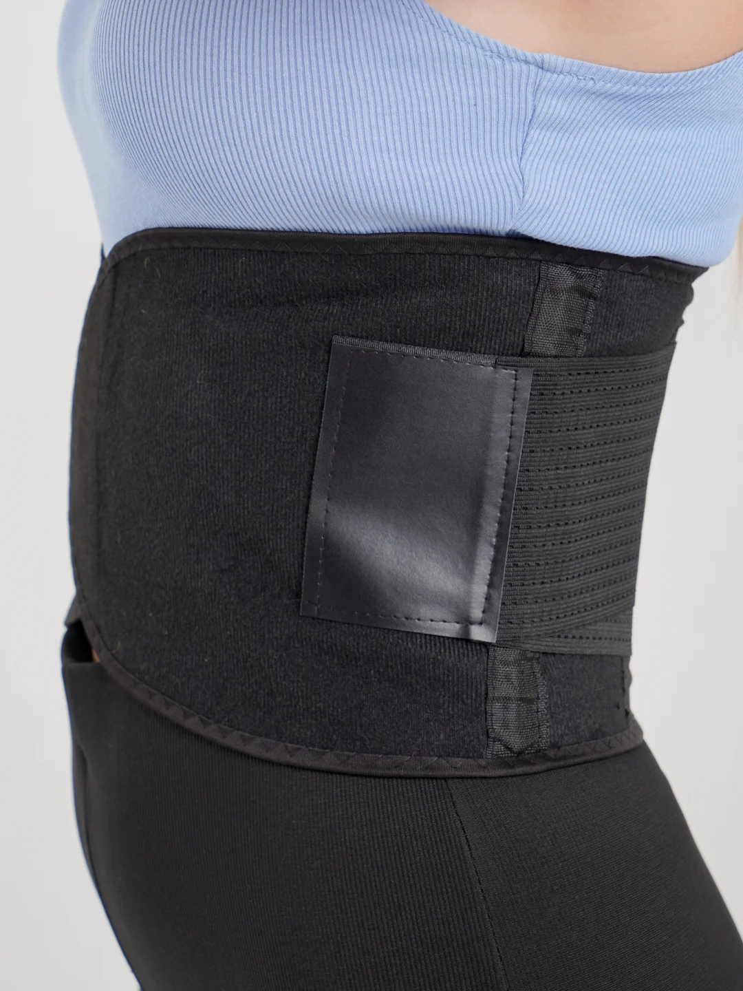 Черный утягивающий пояс-корсет из неопрена для похудения Hot Shapers Belt Power