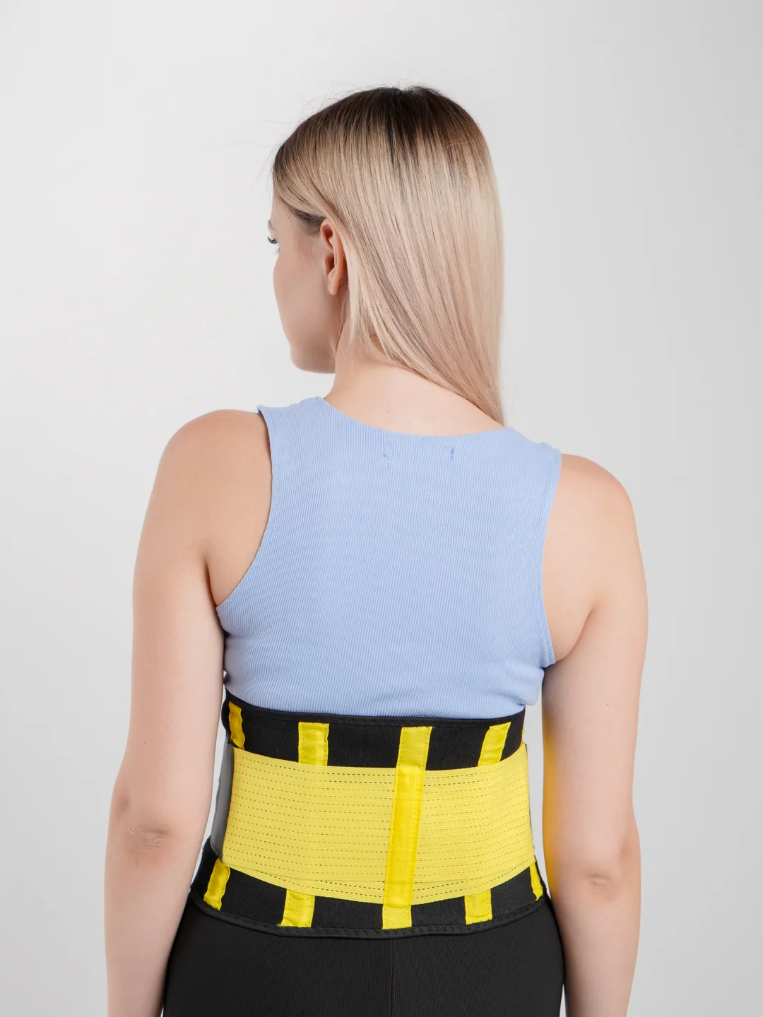 Желтый утягивающий пояс-корсет из неопрена для похудения Hot Shapers Belt Power