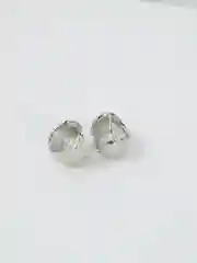 Серебряный серьги-конго, гвоздики, в форме листочка