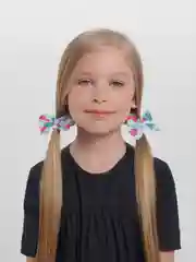 Мятный бантики для волос на резинке, 2 шт
