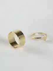 Золотой набор колец "Сердце"