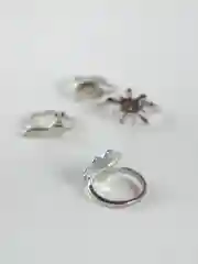 Белый набор колец женский, 4 штуки