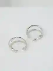 Золотой серьги-конго, 3 кольца