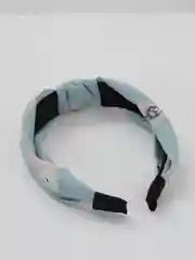 Небесно-голубой ободок "Цветочный принт"