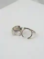 Серебряный набор колец, единый размер