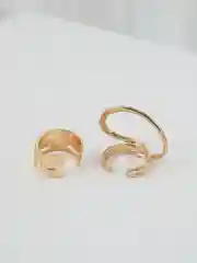 Золотой набор колец, единый размер