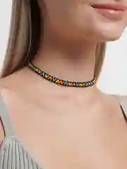 Желтый чокер из бисера