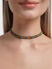 Желтый чокер из бисера