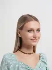Рыжий чокер из бисера
