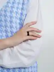 Черный кольца парные, вращающиеся, унисекс