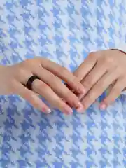 Черный кольца парные, вращающиеся, унисекс