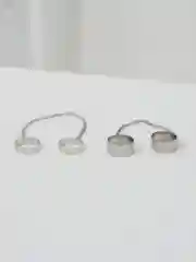 Серебряный кольца с цепью one size
