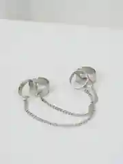 Серебряный кольца с цепью one size