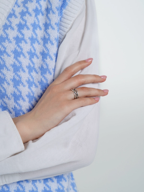 Кольцо, колечко из серебра, перстень one size, фаланговые кольца, 925 пробы