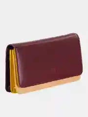 Бордовый итальянский женский кожаный кошелек DuDuBags серии Canarie