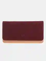Бордовый итальянский женский кожаный кошелек DuDuBags серии Canarie