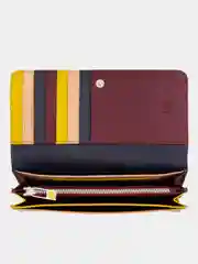 Бордовый итальянский женский кожаный кошелек DuDuBags серии Canarie