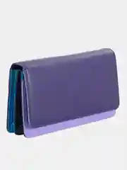 Фиолетовый итальянский женский кожаный кошелек DuDuBags серии Canarie