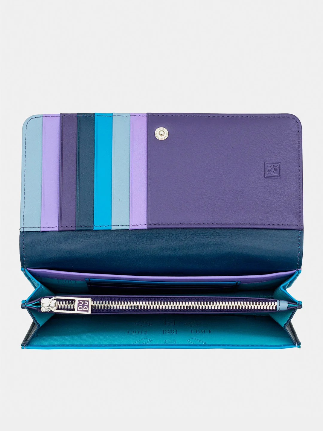 Фиолетовый итальянский женский кожаный кошелек DuDuBags серии Canarie