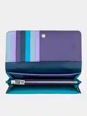 Фиолетовый итальянский женский кожаный кошелек DuDuBags серии Canarie
