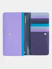 Фиолетовый итальянский женский кожаный кошелек DuDuBags серии Canarie