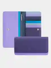 Фиолетовый итальянский женский кожаный кошелек DuDuBags серии Canarie