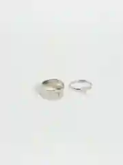 Серебряный набор колец "Сердце"