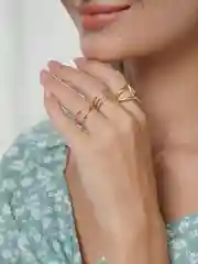 Золотой женский набор колец