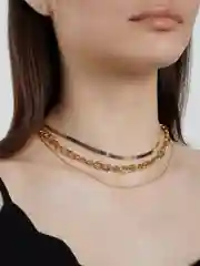Золотой ожерелье с цепочкой