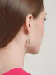 Розовый серьги-сухоцветы "Лето"