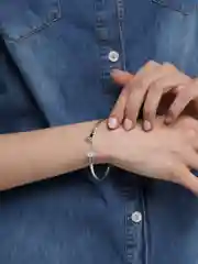 Серебряный браслет на руку "LOVE"