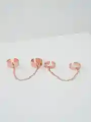 Розовый кольца с цепью one size