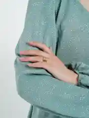 Белый кольцо "Буквы", единый размер